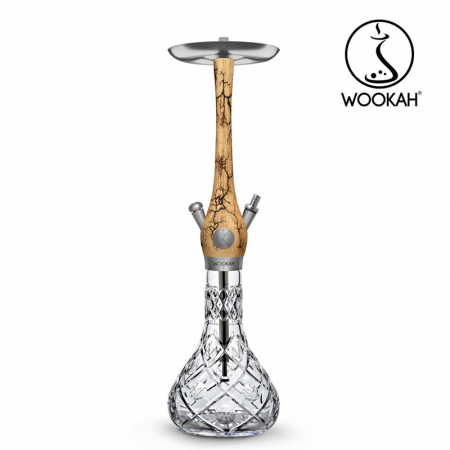 Narghilea WOOKAH din lemn, model Grom, Vas transparent [3]
