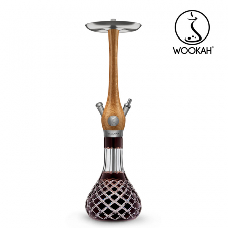 Narghilea WOOKAH din lemn, Model Nox, Vas transparent [16]