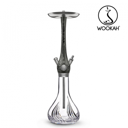 Narghilea WOOKAH din lemn, model Tenebris, Vas transparent [6]