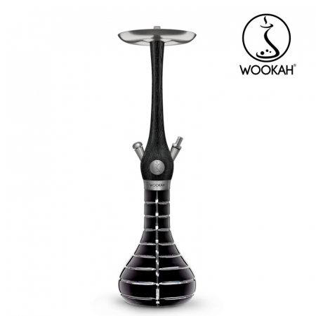 Narghilea WOOKAH din lemn, Model Nox, Vas transparent [2]