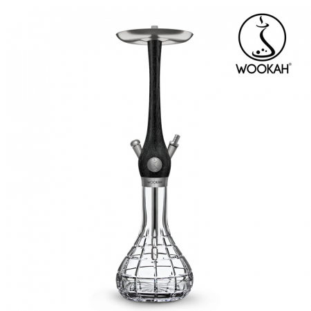 Narghilea WOOKAH din lemn, Model Nox, Vas transparent [4]
