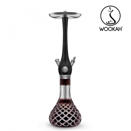 Narghilea WOOKAH din lemn, Model Nox, Vas transparent [10]
