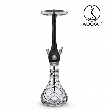 Narghilea WOOKAH din lemn, Model Nox, Vas transparent [6]
