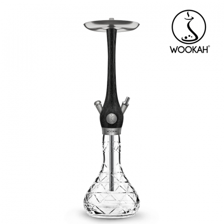 Narghilea WOOKAH din lemn, Model Nox, Vas transparent [1]