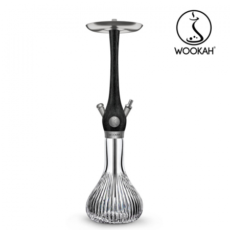 Narghilea WOOKAH din lemn, Model Nox, Vas transparent [5]