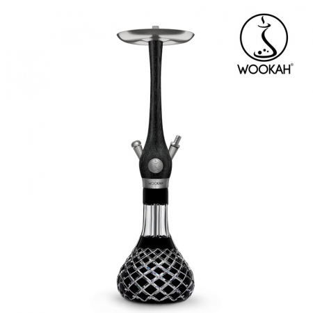 Narghilea WOOKAH din lemn, Model Nox, Vas transparent [11]