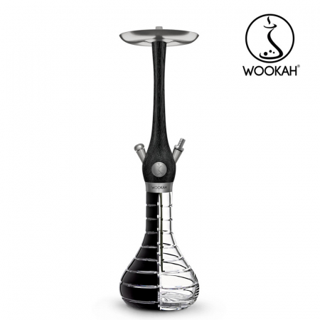Narghilea WOOKAH din lemn, Model Nox, Vas transparent [3]