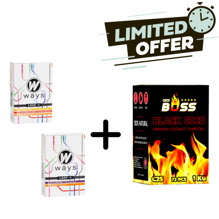 Promotii - Ofertă Specială: Arome Ways Love & Lady Killer cu Cărbuni Black Coco Boss 25