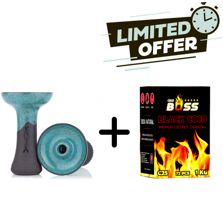 Promotii - Oferta speciala Creuzet Kalifa + Carbuni Narghilea Coco Boss 25
