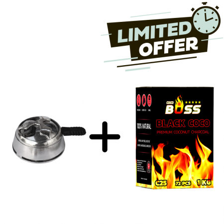 Promotii - Oferta specială: HMD Tip Lotus & Cărbuni Narghilea Coco Boss