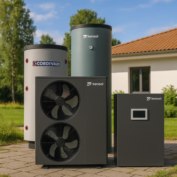 Pachet pompă de căldură KENSOL 10kW + Hydrobox, Boiler 200L, Rezervor 100L [1]