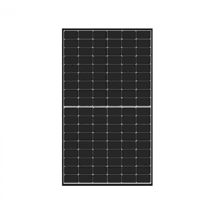 Panou solar Jinko Tiger Neo 445W N-Type – imagine tehnică pe fundal rezidențial [2]