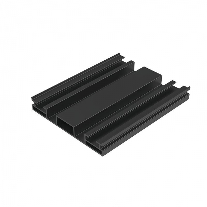 Profil aluminiu K-66-1-CZ – șină transversală spate neagră fotovoltaică [1]