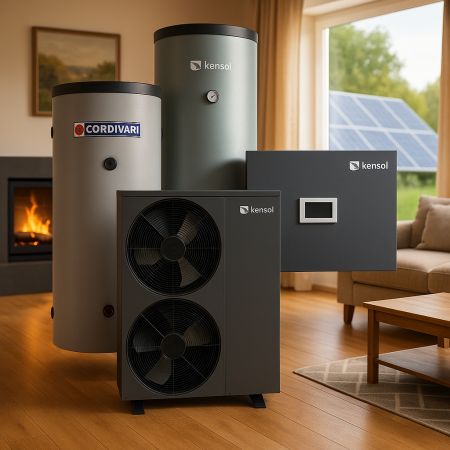 POMPE DE CALDURA - Pachet pompă de căldură KENSOL KTM 6kW + Boiler 200L + Rezervor 100L – MAXI
