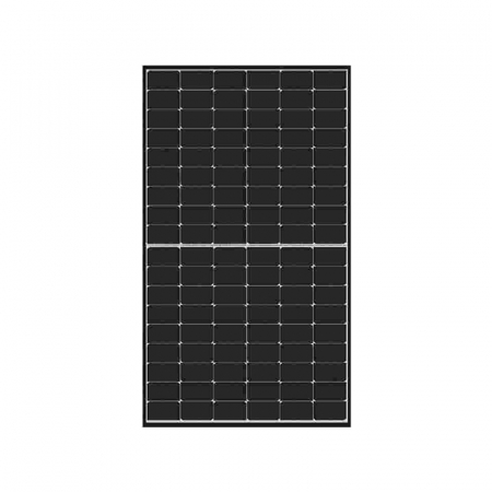 Panou solar Jinko Tiger Neo 445W N-Type – imagine tehnică pe fundal rezidențial [1]