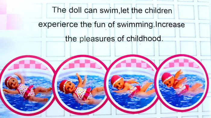 Bebelus care inoata, multicolor, 32 cm [4]