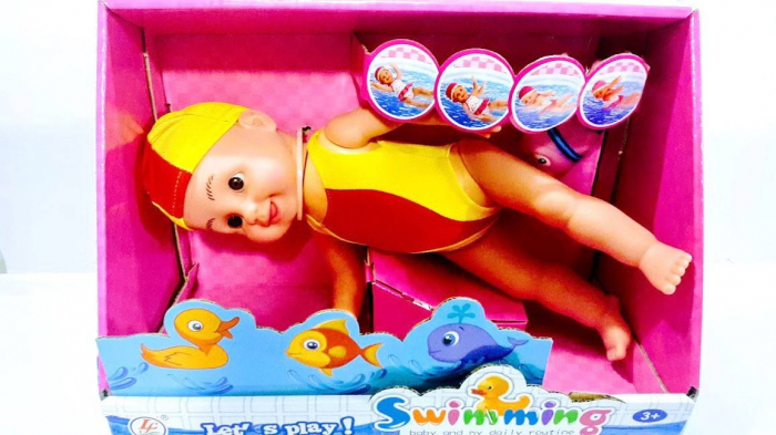 Bebelus care inoata, multicolor, 32 cm [3]