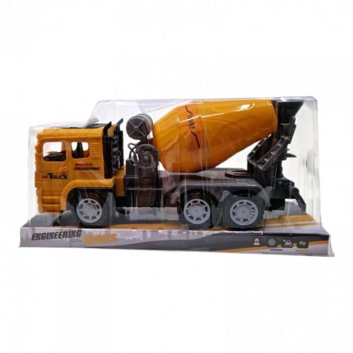 Camion betoniera de constructii, jucarie cu inertie si cilindru rotativ, 27 cm [2]