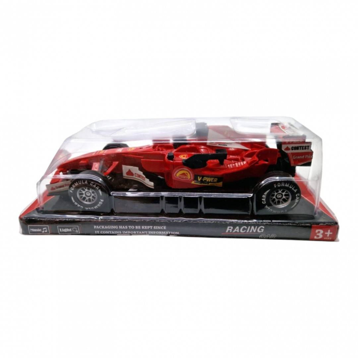 Masina de Jucarie Formula 1 cu Mecanism Mecanic, Masinuta de Curse pentru Baieti, 23 cm, rosu [2]