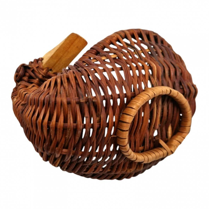 Cos din rachita in forma de rata, decoratiune realizata manual, 9x9x12 cm [4]