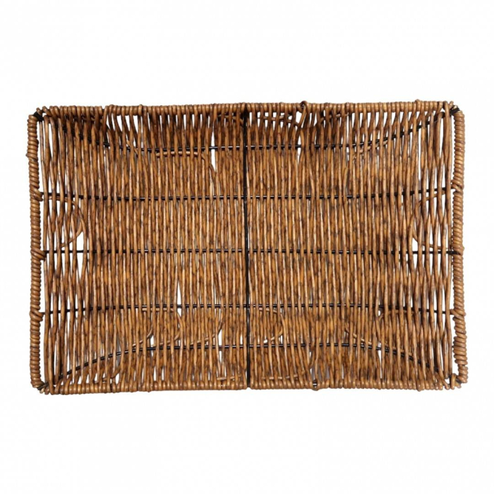 Cos platou din fire impletite, 32x 22 cm, maro [2]