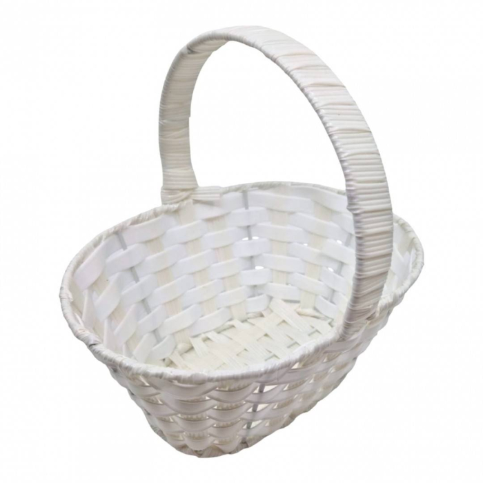 Set 3 cosuri ovale impletite, alb [4]