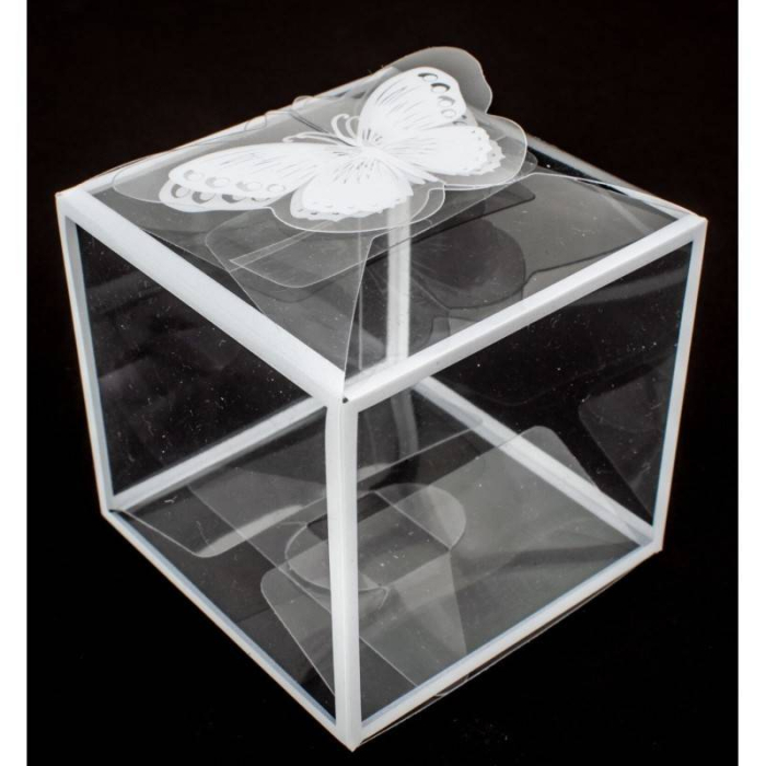 Set 12 cutii acetofan transparente cu fluture, 5x5x5 cm [2]