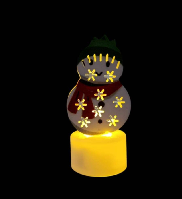 Decoratiune Craciun, copil / om de zapada / clopotel - cu lumini, 8 cm [2]