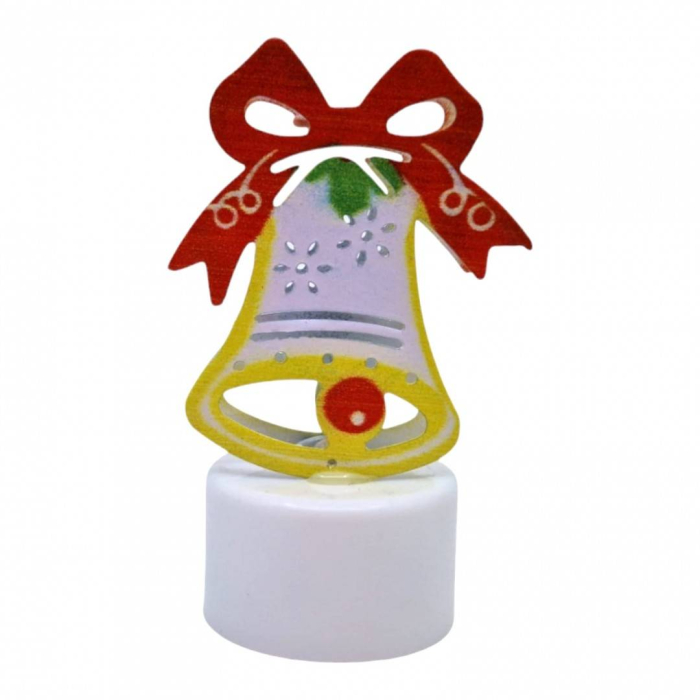 Decoratiune Craciun, copil / om de zapada / clopotel - cu lumini, 8 cm [5]