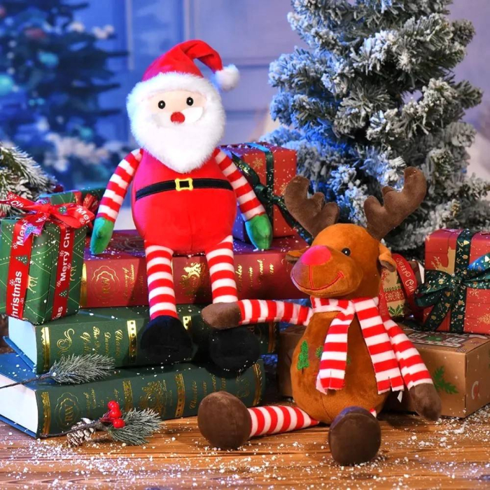Decoratiune Craciun, jucarie moale din plus, Mos Craciun, 40 cm [8]