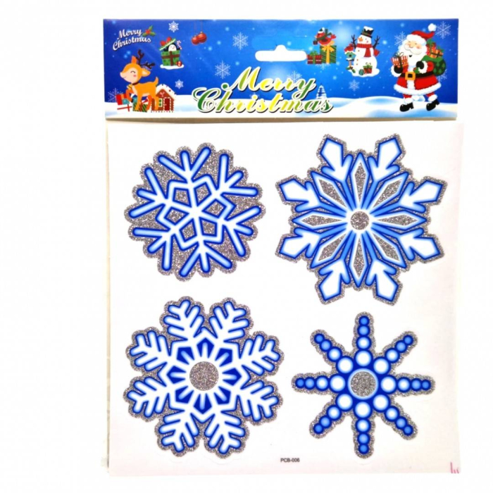 Decoratiune Craciun, sticker fulg de nea [5]