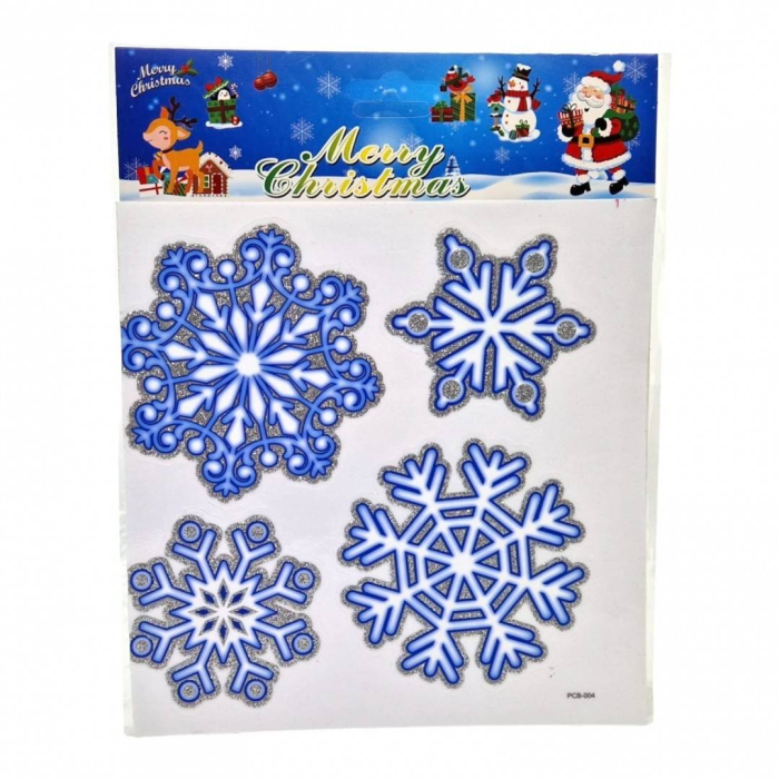 Decoratiune Craciun, sticker fulg de nea [4]