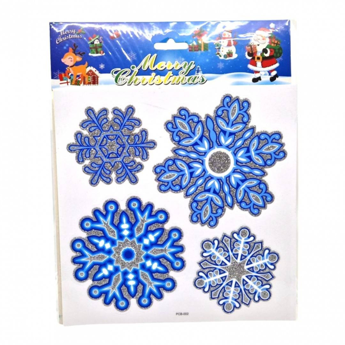 Decoratiune Craciun, sticker fulg de nea [3]