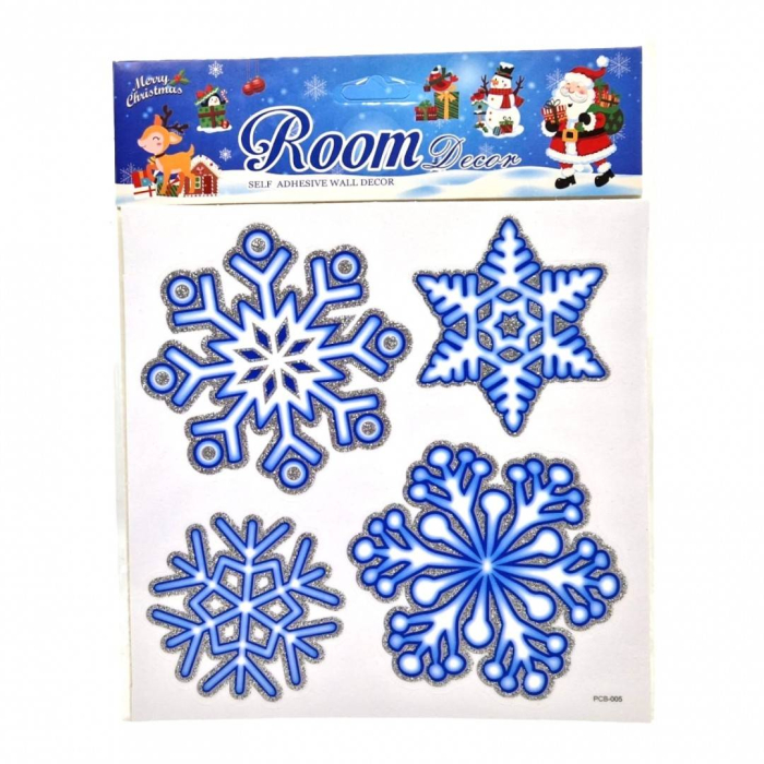 Decoratiune Craciun, sticker fulg de nea [2]