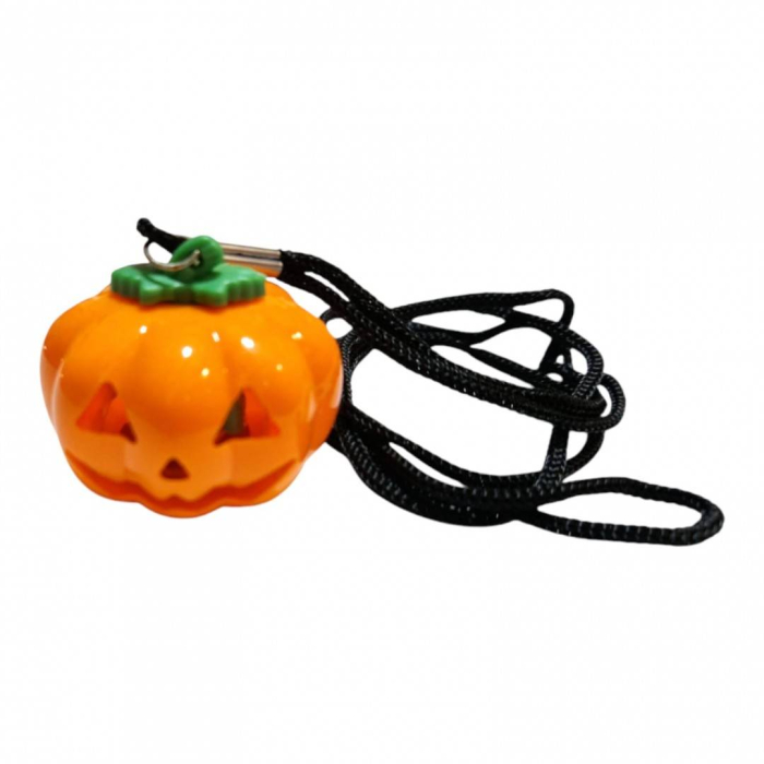 Decoratiune Halloween, dovleac cu lumini intermitente, medalion pentru gat [2]
