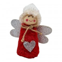 Decoratiune pentru pomul de Craciun, ingeras cu blanita , 10 cm [4]