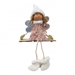 Decoratiune pentru pomul de Craciun, fetita in leagan, 17 cm [3]