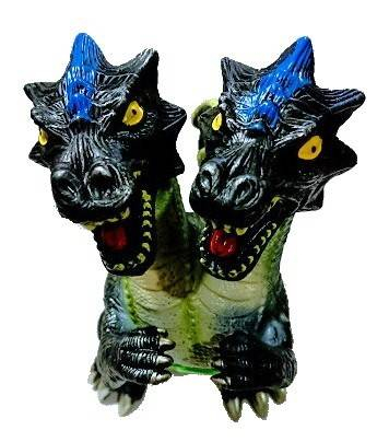 dinozaur cu aripi,2 capete, plastic moale, sunete specifce [2]