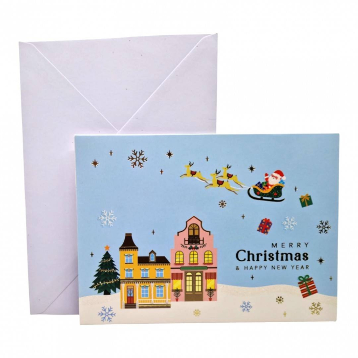 Felicitare 3D cu plic, pentru Craciun, Merry Christmas, 19x13 cm [8]