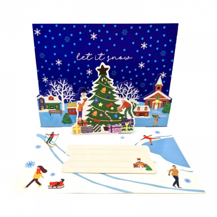 Felicitare 3D cu plic, pentru Craciun, Merry Christmas, 19x13 cm [5]