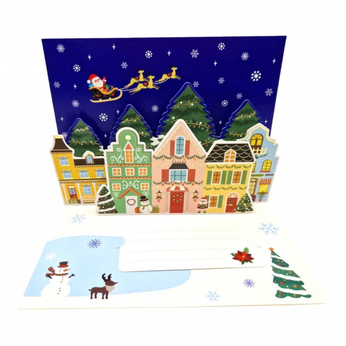 Felicitare 3D cu plic, pentru Craciun, Merry Christmas, 19x13 cm [7]