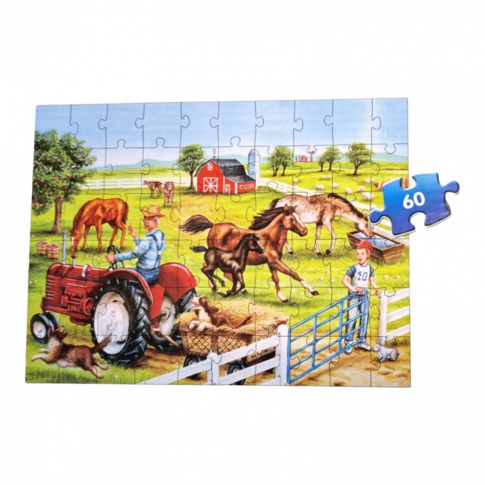 Set puzzle Country Farm, 4 imagini cu viata la ferma, 55x38x7 cm [4]
