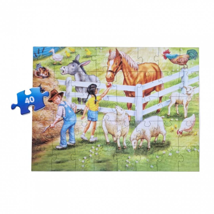 Set puzzle Country Farm, 4 imagini cu viata la ferma, 55x38x7 cm [3]