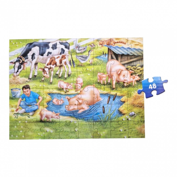 Set puzzle Country Farm, 4 imagini cu viata la ferma, 55x38x7 cm [2]
