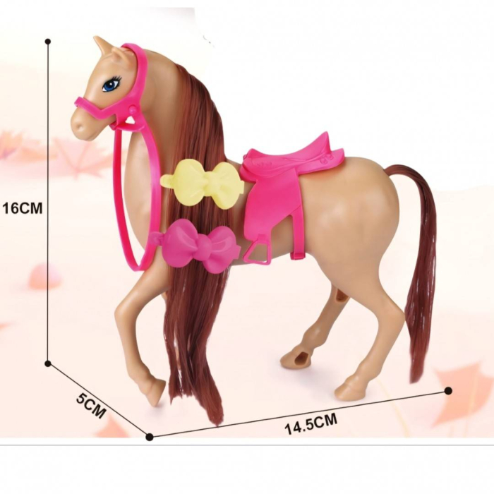 Figurina cal cu accesorii roz [3]