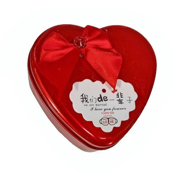 cutie metalica cu trandafiri de sapun, rosu, 9x9x4.5 cm [2]