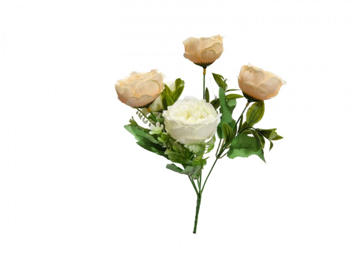 Flori arificiale, bujori, buchet de 5 fire, 30 cm [5]