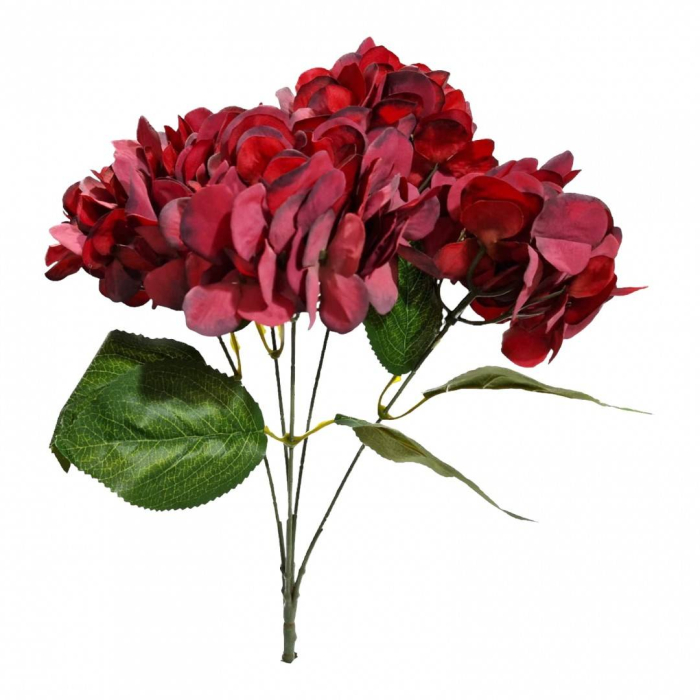 Flori artificiale, buchet 5 fire, hortensie, 42 cm [5]