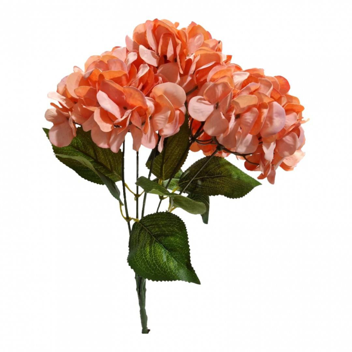 Flori artificiale, buchet 5 fire, hortensie, 42 cm [4]