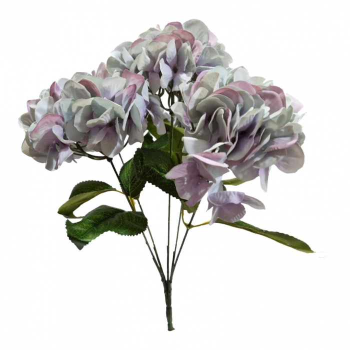 Flori artificiale, buchet 5 fire, hortensie, 42 cm [2]